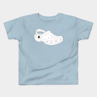 White Crocs Shoe Kids T-Shirt